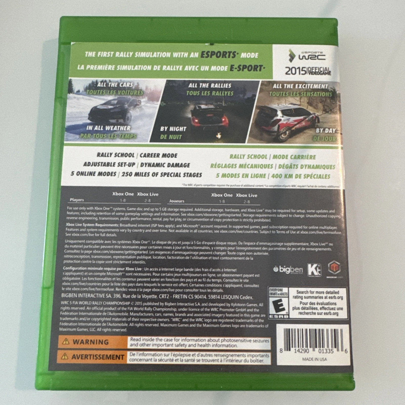 WRC 5 FIA World Rally Championship Xbox One Game - photo 2