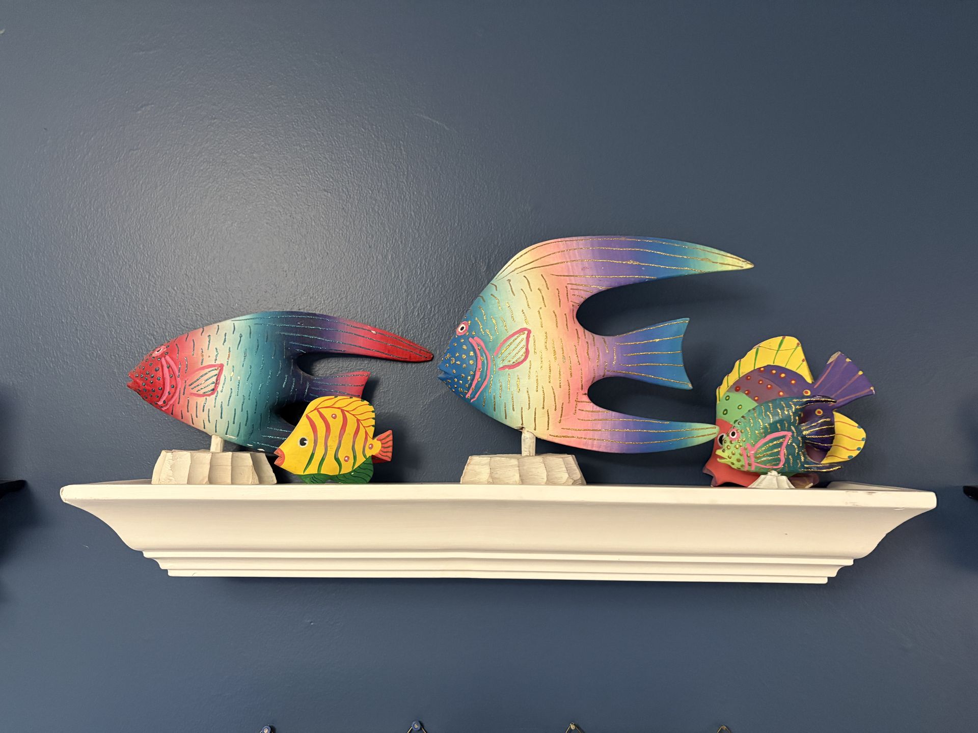 Coastal Fish Wall Decor + 5 Shelves | Beach or Lake House - photo 3