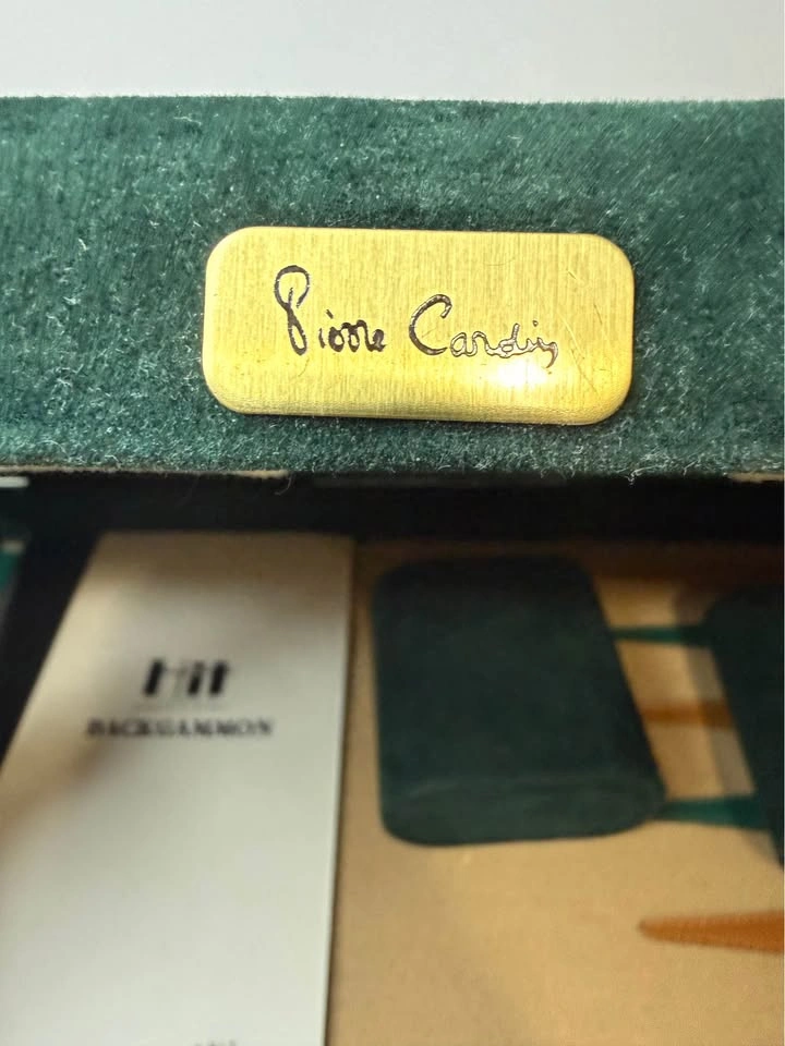Vintage HIT Industries Backgammon Travel Set Green Velvet Case - photo 4