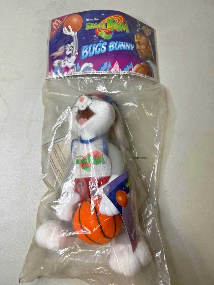 Warner Bros. Space Jam Bugs Bunny McDonald's Plush Toy 1996