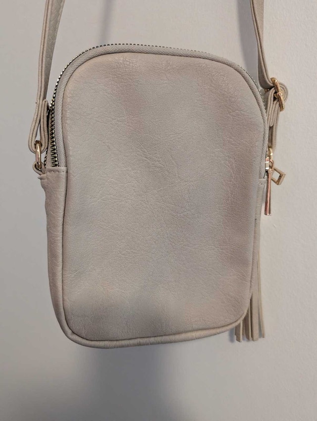 Crossbody bag beige with 3 pockets NEW - photo 5
