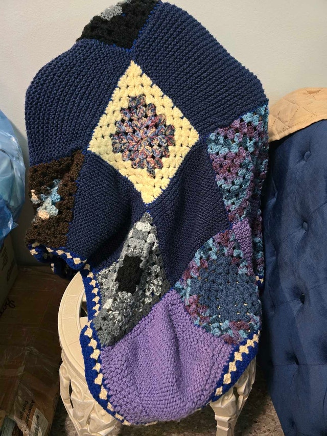 Afghan in a quilt design