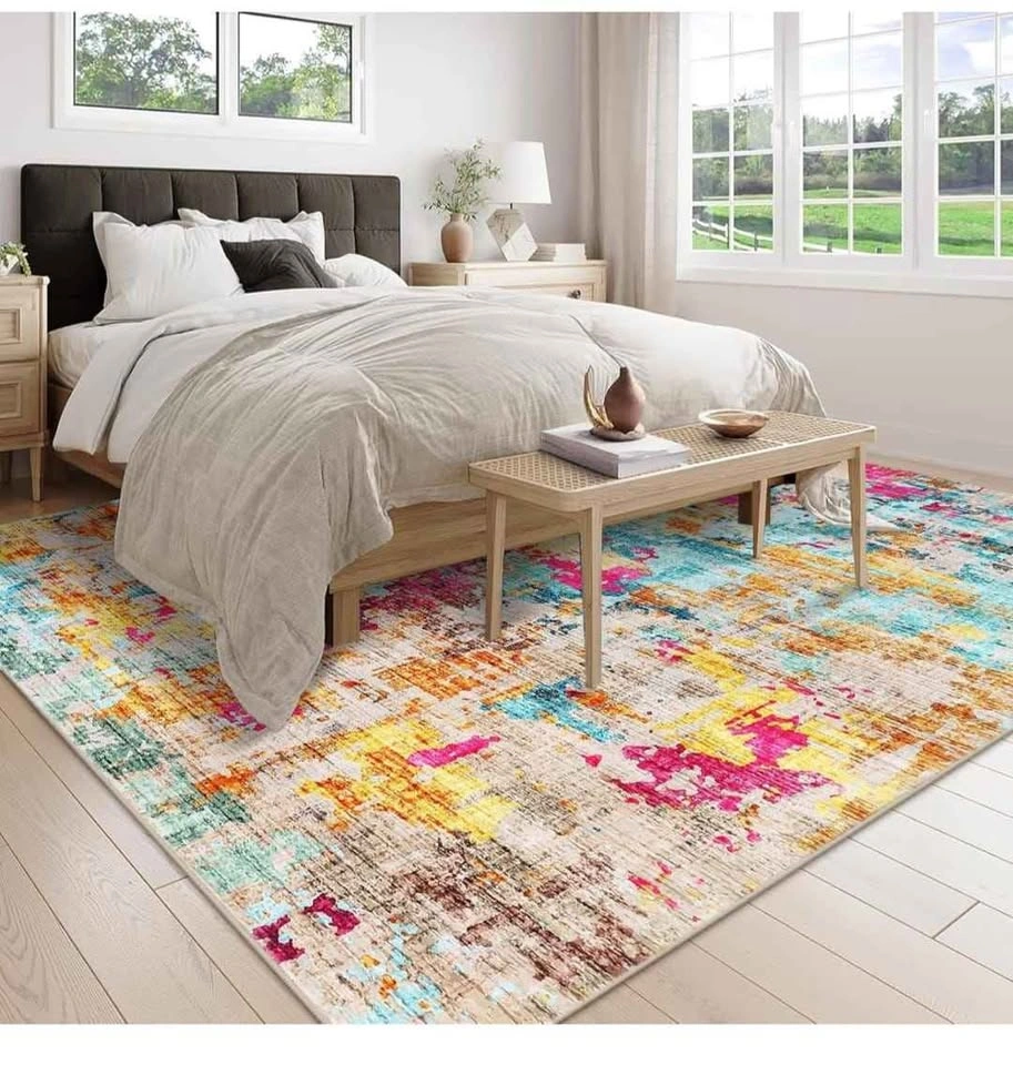 6x9ft Area Rug - Multi-Color Neutral Modern Abstract - photo 4