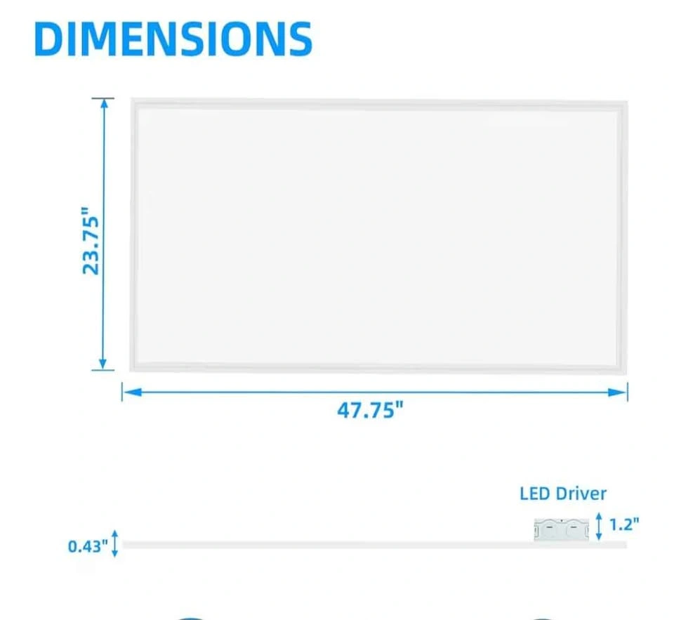 4-Pack 2x4 LED Flat Panel Lights - 7800LM, 5000K, Dimmable - photo 4