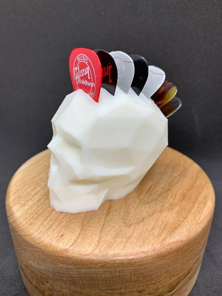 Mohawk' style Skull Guitar Pick Holder (3D Printed)