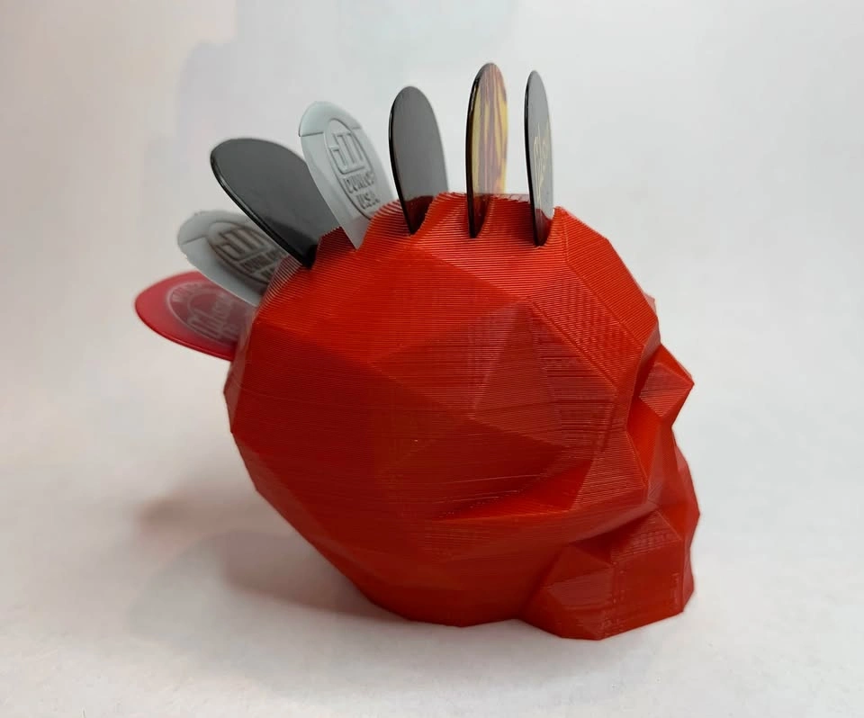 Mohawk' style Skull Guitar Pick Holder (3D Printed) - photo 3