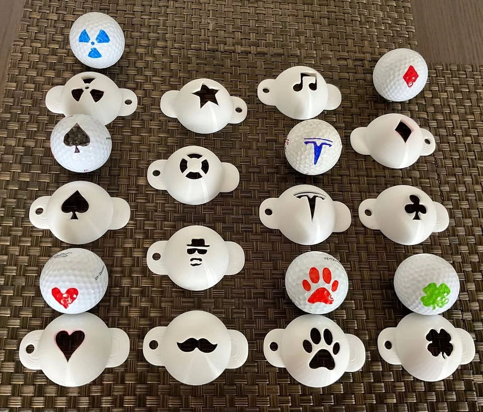 Golf Ball Marking Templates (3D Printed)