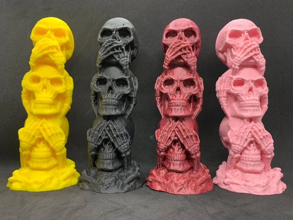 3 Wise Skulls Guitar Pick Holder (3D Printed) - photo 2
