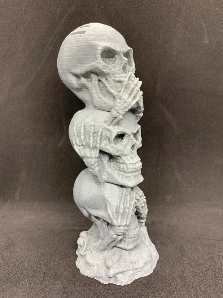 3 Wise Skulls Guitar Pick Holder (3D Printed) - photo 4