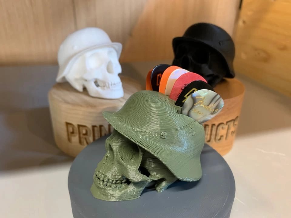 Helmet Skull Guitar Pick Holder (3D Printed) - photo 3