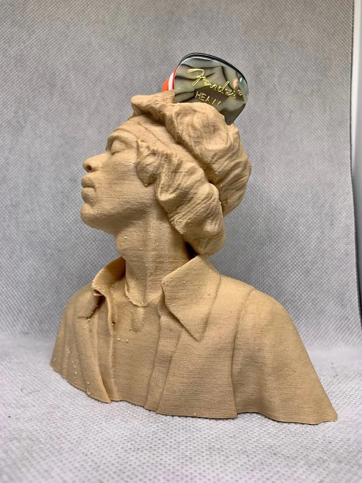 Jimi Hendrix Guitar Pick Holder (3D Printed)