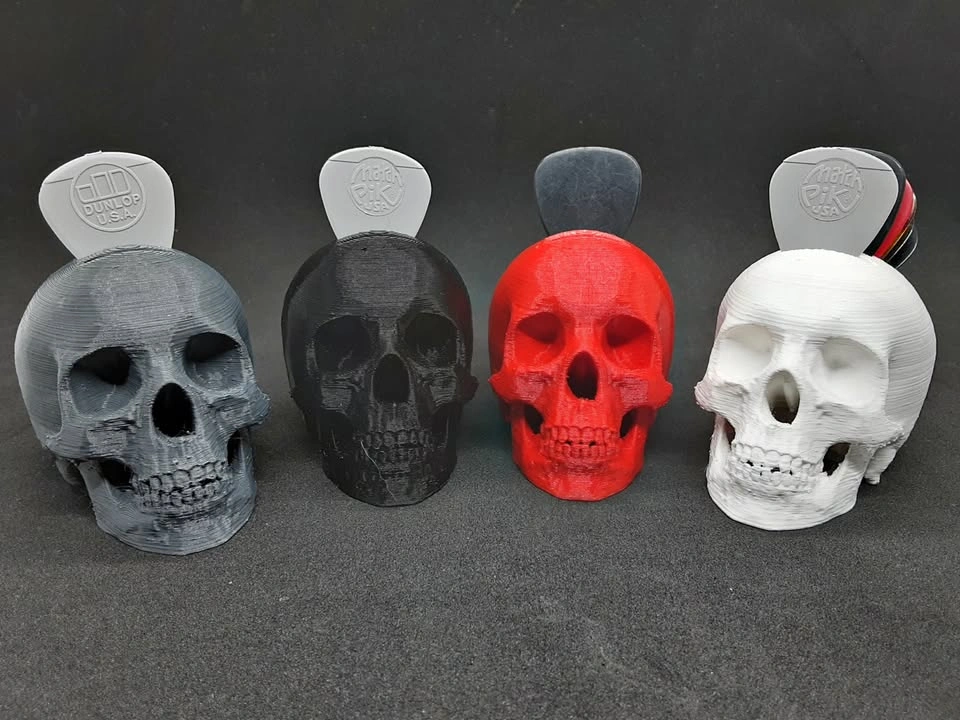 Mohawk Skull Guitar Pick Holders (3D Printed)