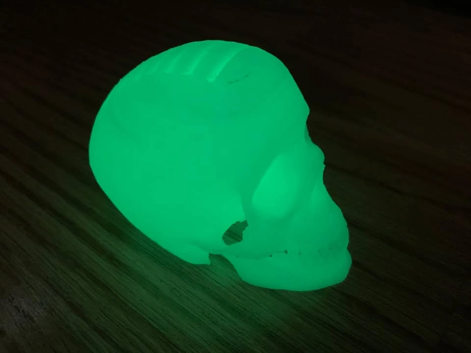 Glow-in-the-Dark Skull Guitar Pick Holder (3D Printed) - photo 3