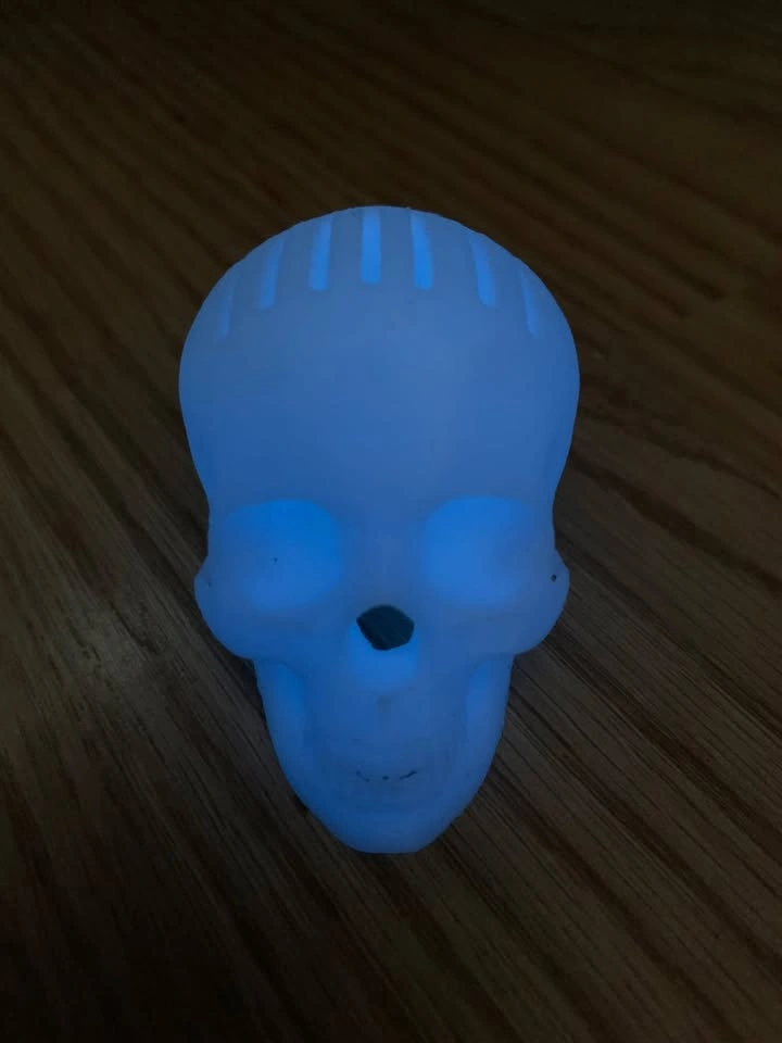 Glow-in-the-Dark Skull Guitar Pick Holder (3D Printed) - photo 4