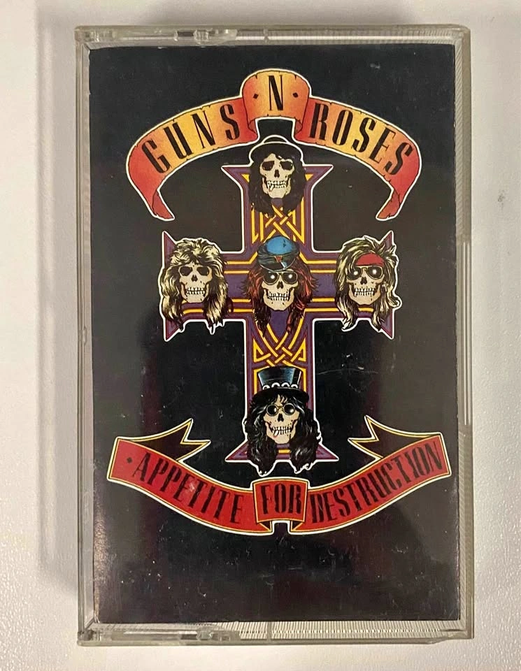 Guns and Roses Appetite for Destruction Cassette Tape 1987