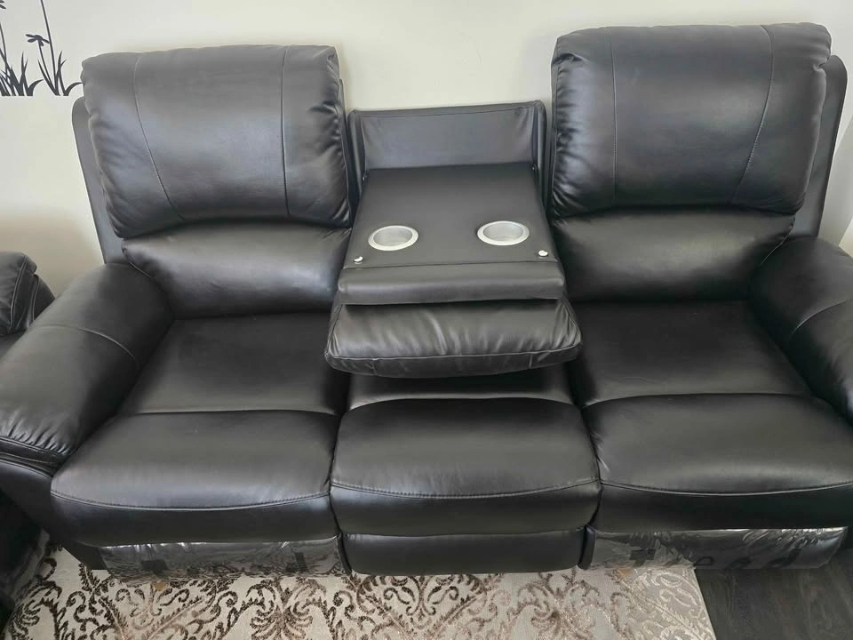 3-Piece Faux Leather Living Room Set - photo 3