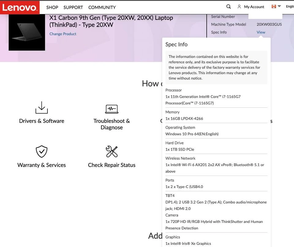 Lenovo ThinkPad X1 Carbon Gen 9 - i7/16GB/1TB SSD - photo 2