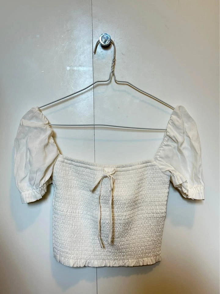 Wilfred Smocked Blouse - White