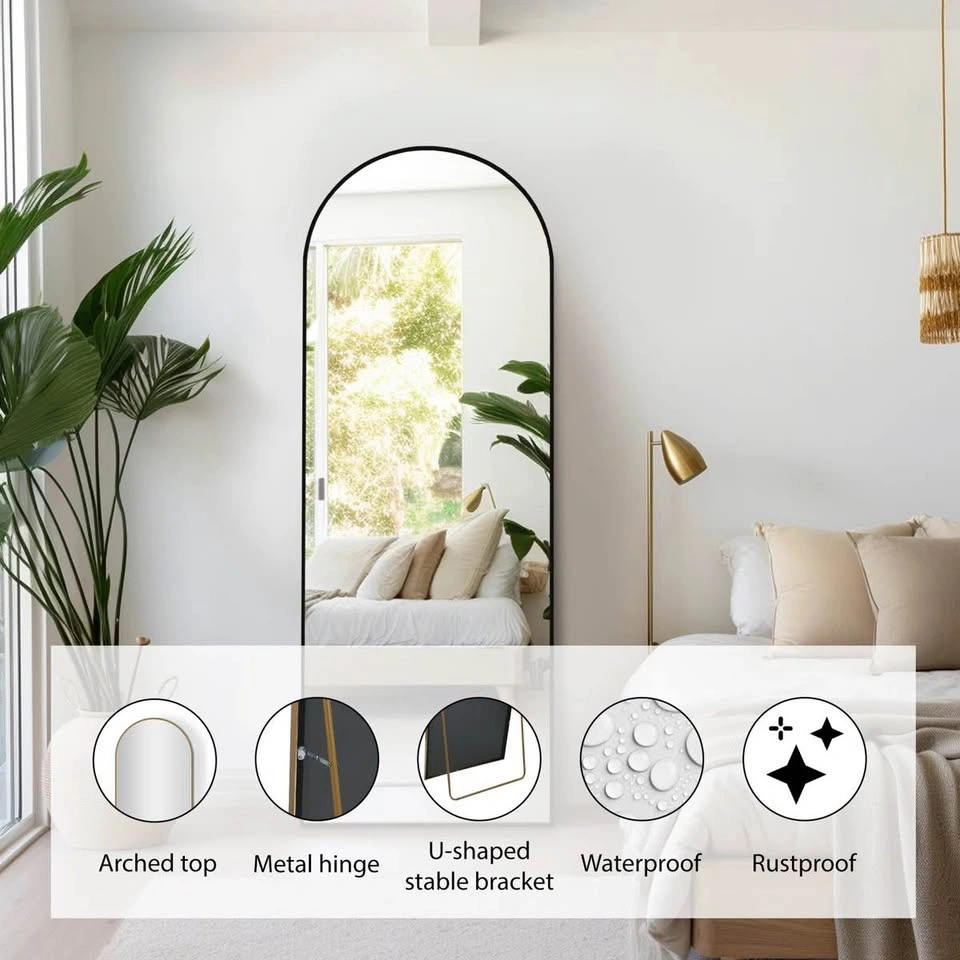 Arched Full-Length Mirror, Aluminum Alloy Frame - photo 3