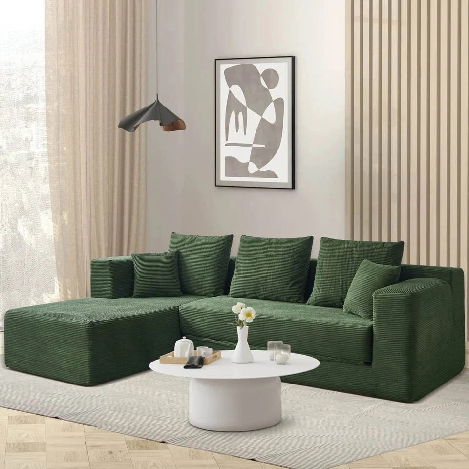 106" Sleeper Sofa - L-Shaped Sectional Couch - photo 3