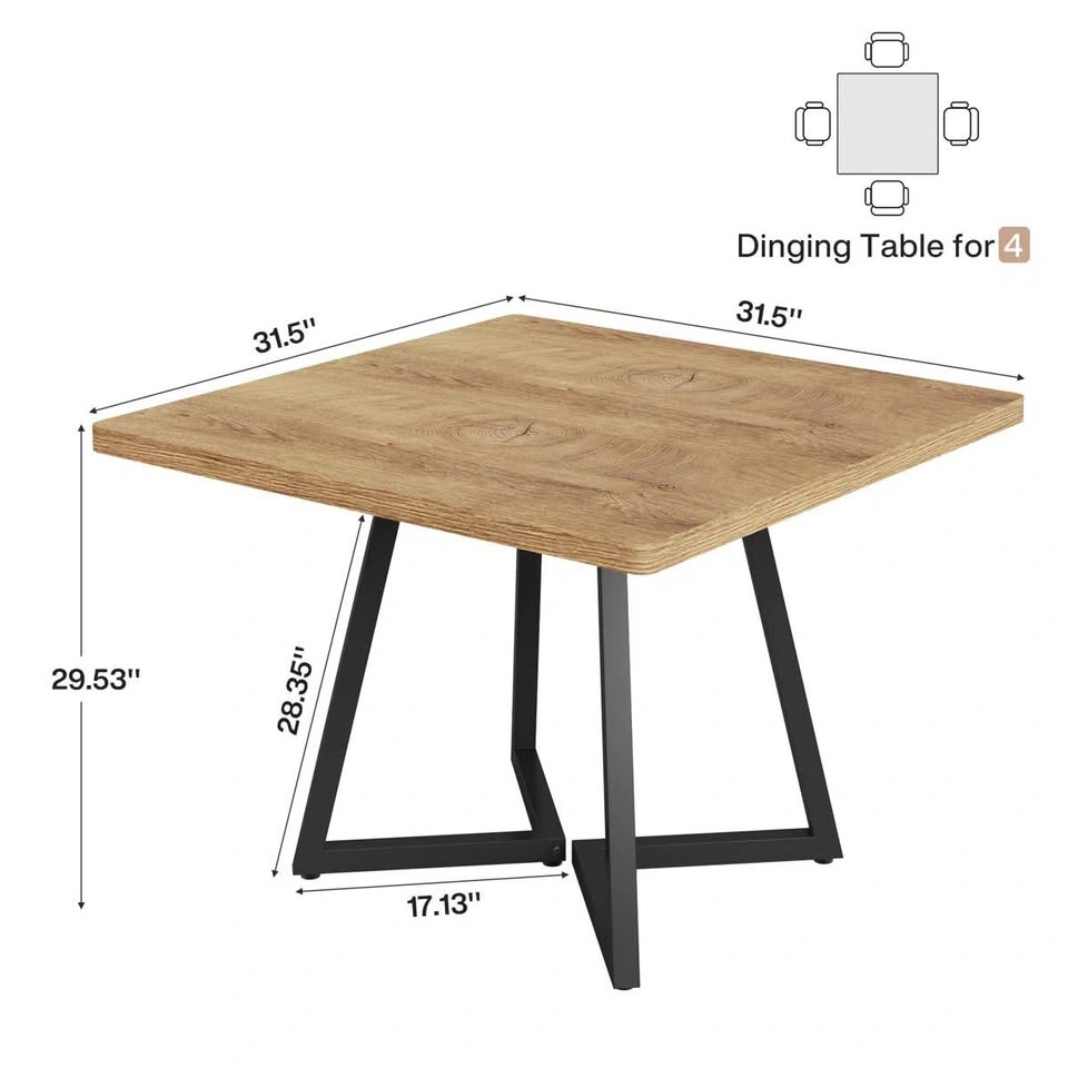 31.5" Industrial Square Dining Table - photo 4