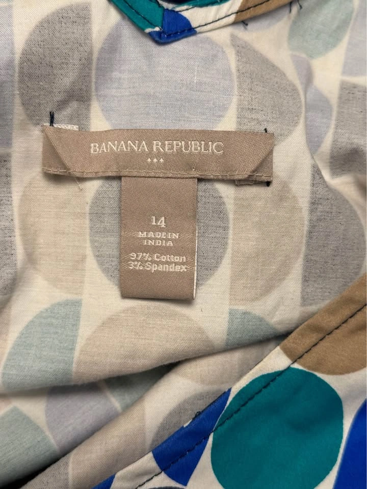 Banana Republic Geo Polka Dot Fit & Flare Dress Size 14 - photo 2