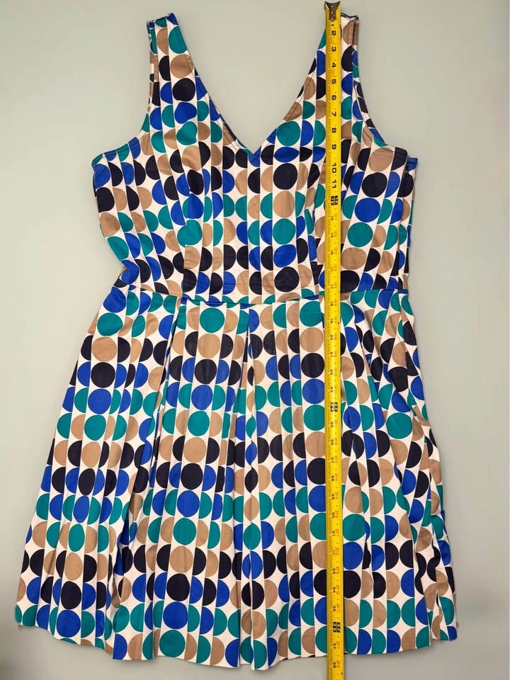 Banana Republic Geo Polka Dot Fit & Flare Dress Size 14 - photo 5