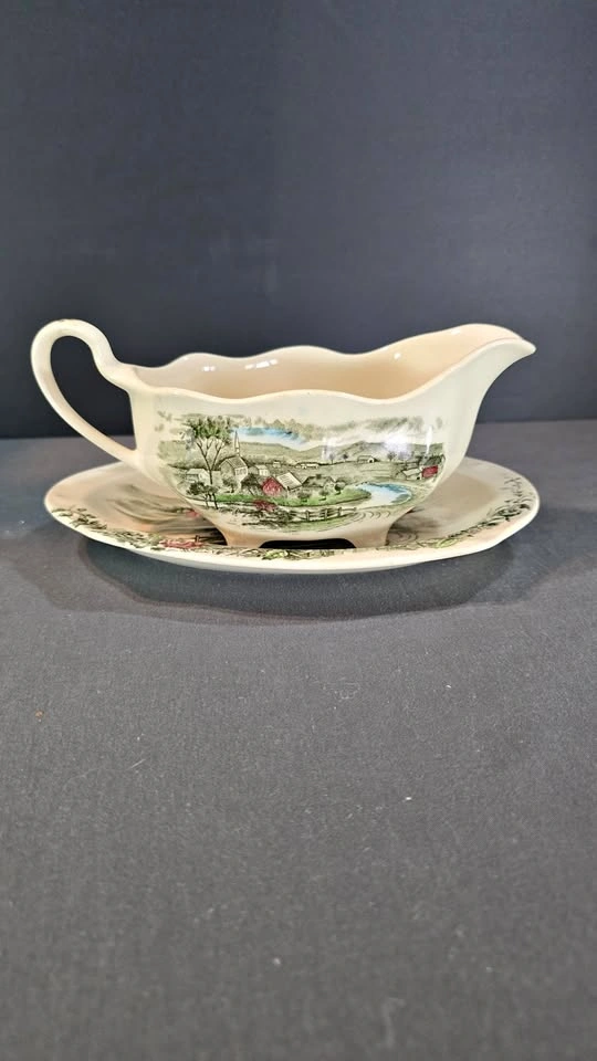 Johnson Brothers Friendly Village Gravy Boat & Underplate