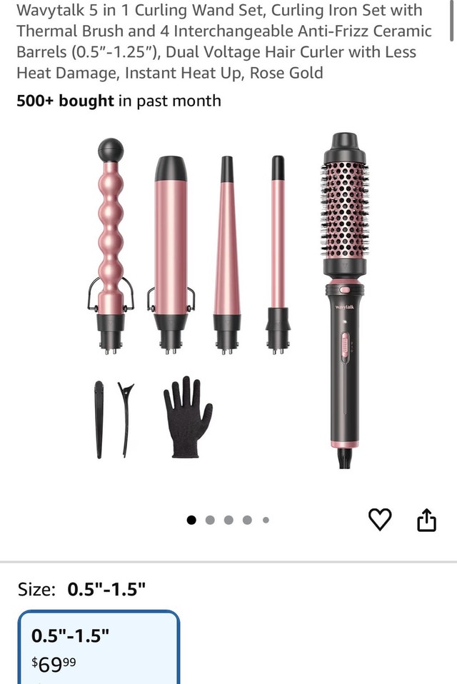Wavytalk 5 in 1 Curling Wand Set