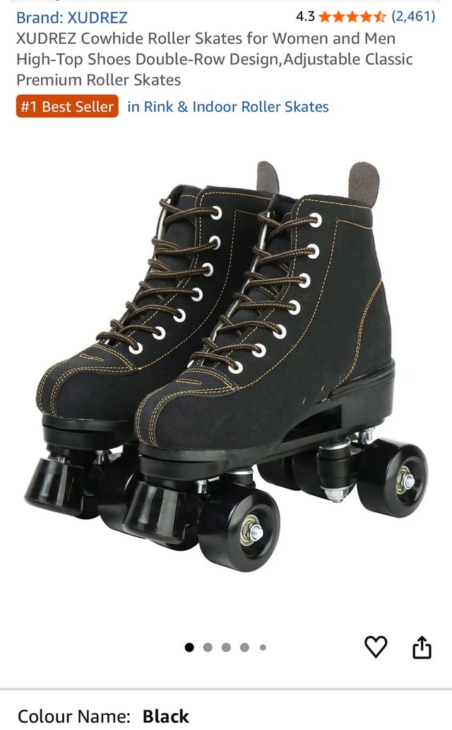 XUDREZ Cowhide Roller Skates - High-Top Shoes