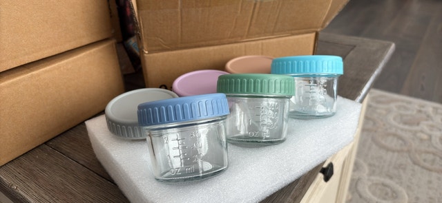 New in box - 6 Pack Glass Baby Food Containers, 4 oz Lea - photo 2