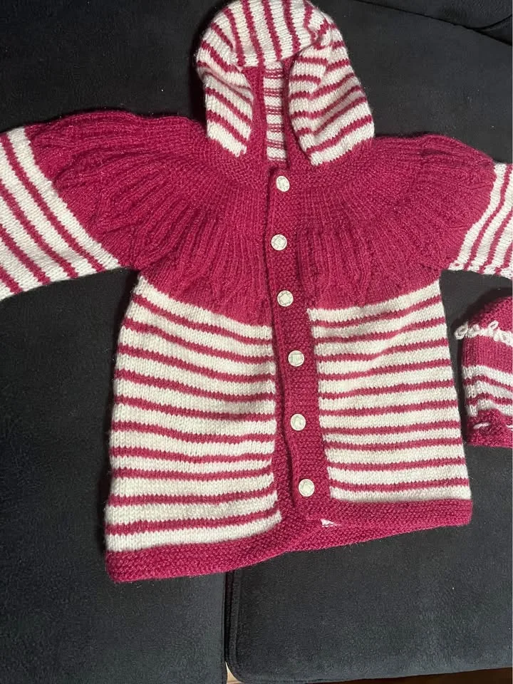 Knitted baby sweater set size 6-12 months image indicator(2)