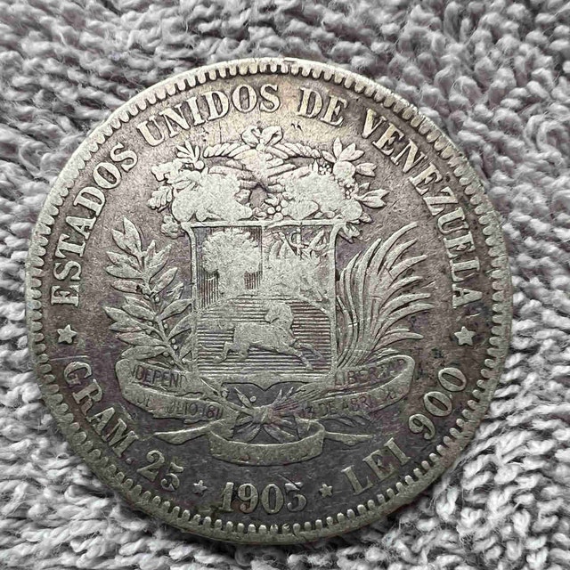 1905 Silver coin from Venezuela