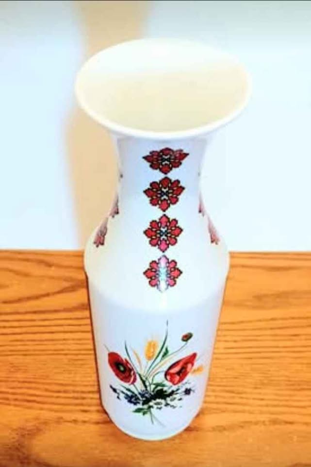 Vtg German Floral Porcelain Vase - photo 3