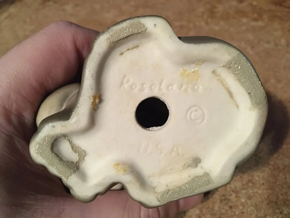 VINTAGE ROSELANE POTTERY BASSET HOUND DOG PUPPY FIGURINE RHINEST - photo 4