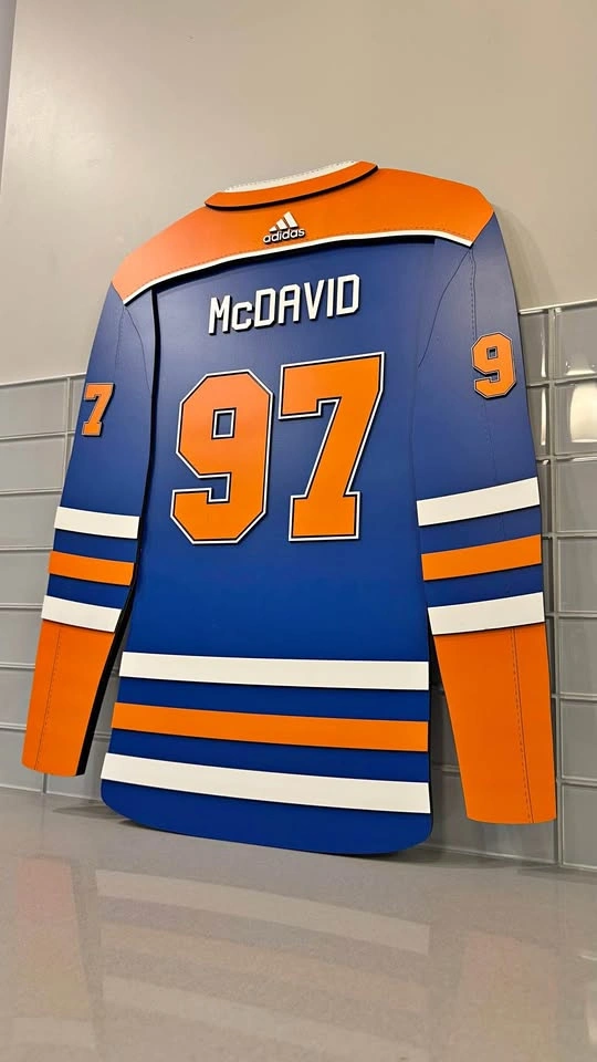 McDavid Jersey - Handcrafted Wood Collectible