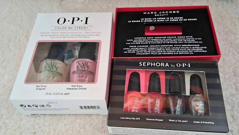OPI Nail Envy Duo, Sephora OPI Nail Polish Set & Marc Jacobs Lip
