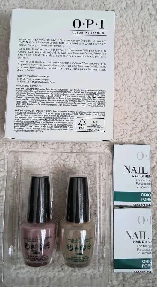 OPI Nail Envy Color Me Strong Set Original & Hawaiian Orchid - photo 4