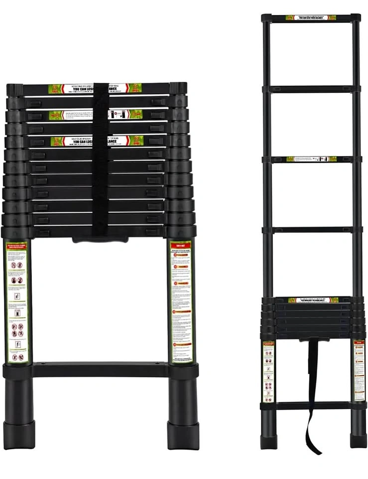 RIKADE Telescopic Ladder, 16.5FT Aluminum