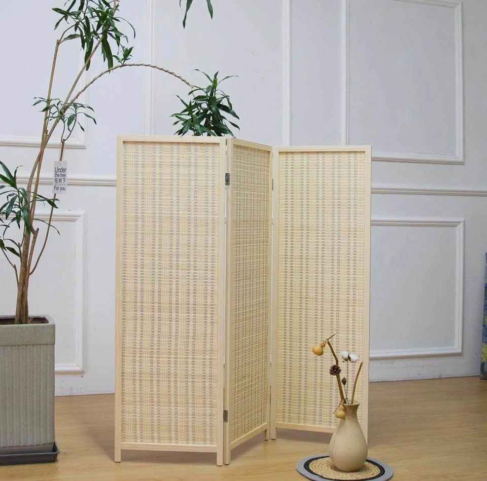New 3 Panel Folding Room Divider - Bamboo - photo 2