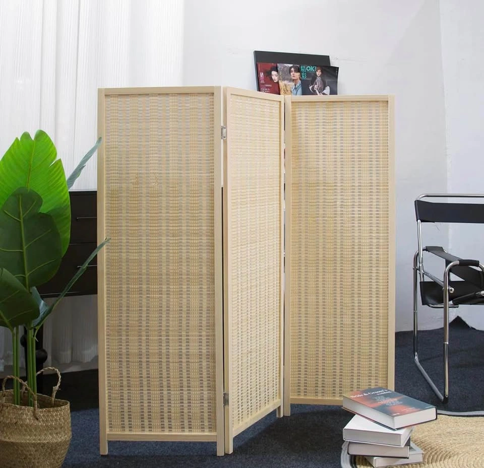 New 3 Panel Folding Room Divider - Bamboo - photo 3