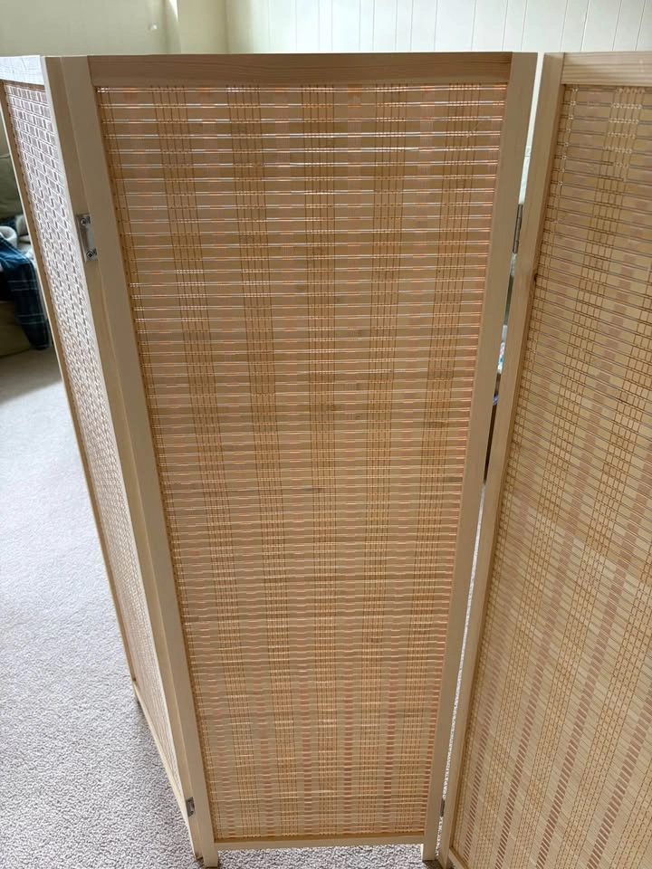 New 3 Panel Folding Room Divider - Bamboo - photo 5