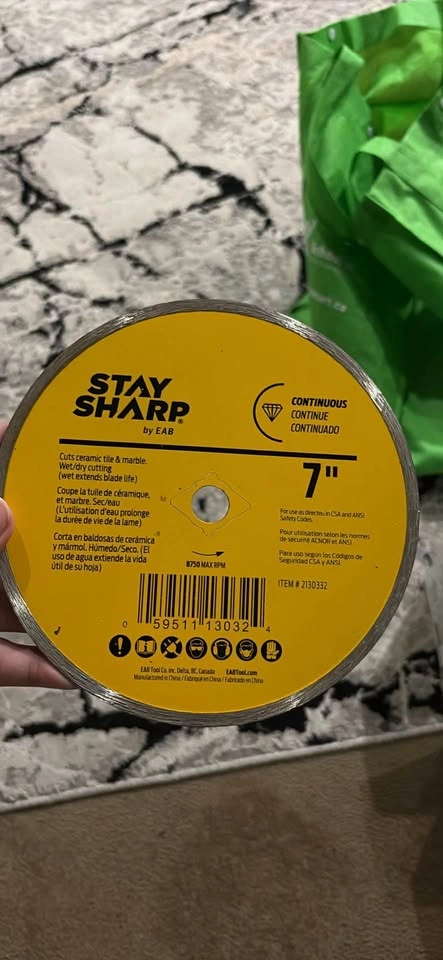 Stay Sharp by EAB 7" Continuous Diamond Blade - photo 2
