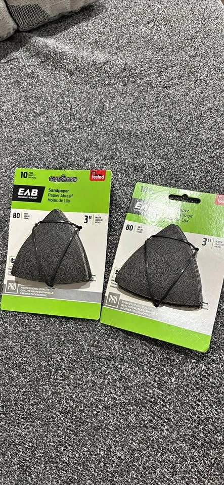 EAB 80-Grit Triangular Oscillating Tool Sanding Sheets - Brand N
