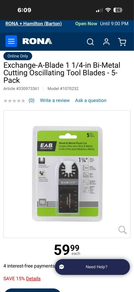 Exchange-A-Blade Oscillating Tool Blades 5-Pack - photo 3