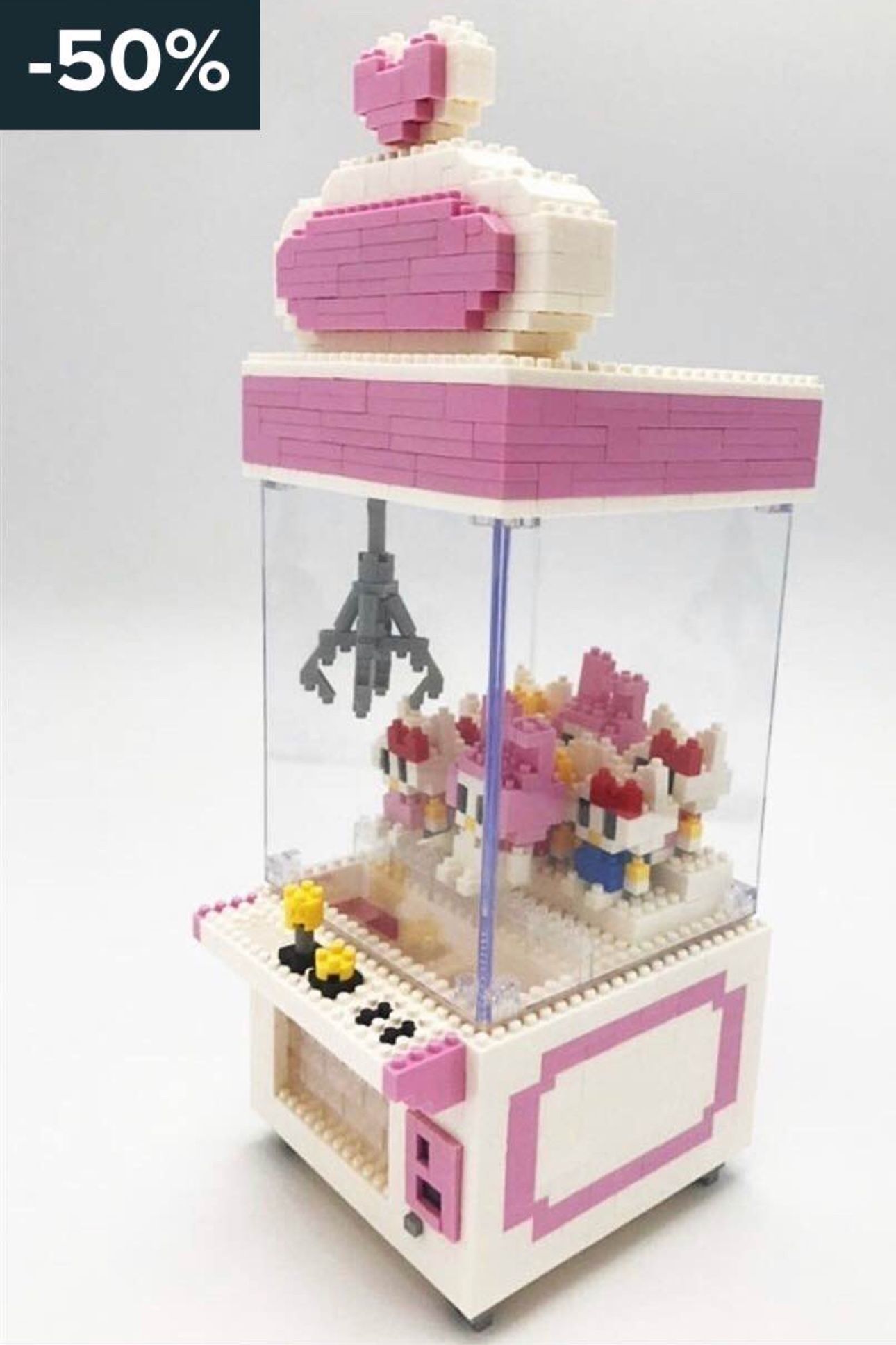 Mini Cartoon Led Crane 3D Machine Building Blocks Educational To
