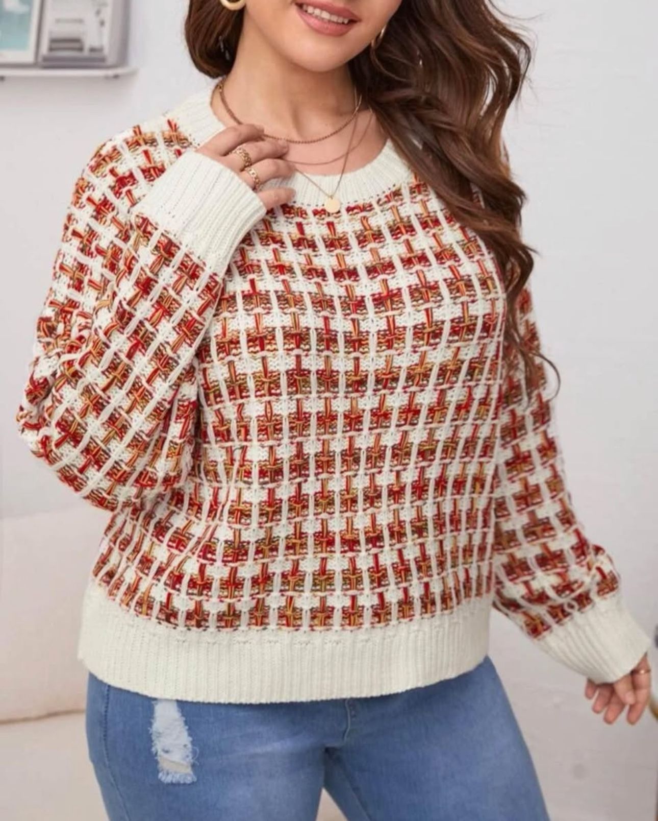Plus Drop Shoulder Sweater