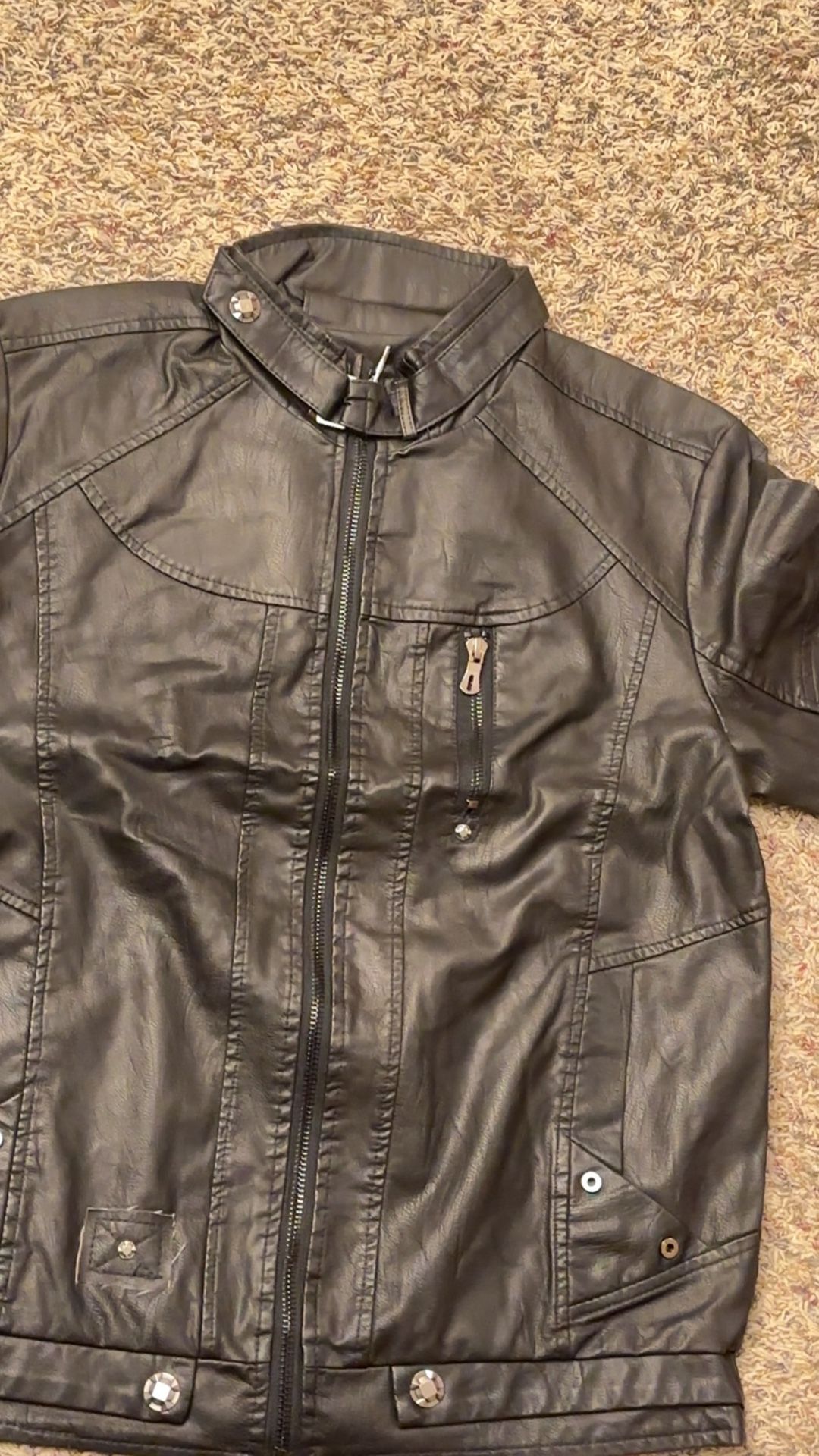 Black leather jacket for Men - photo 2