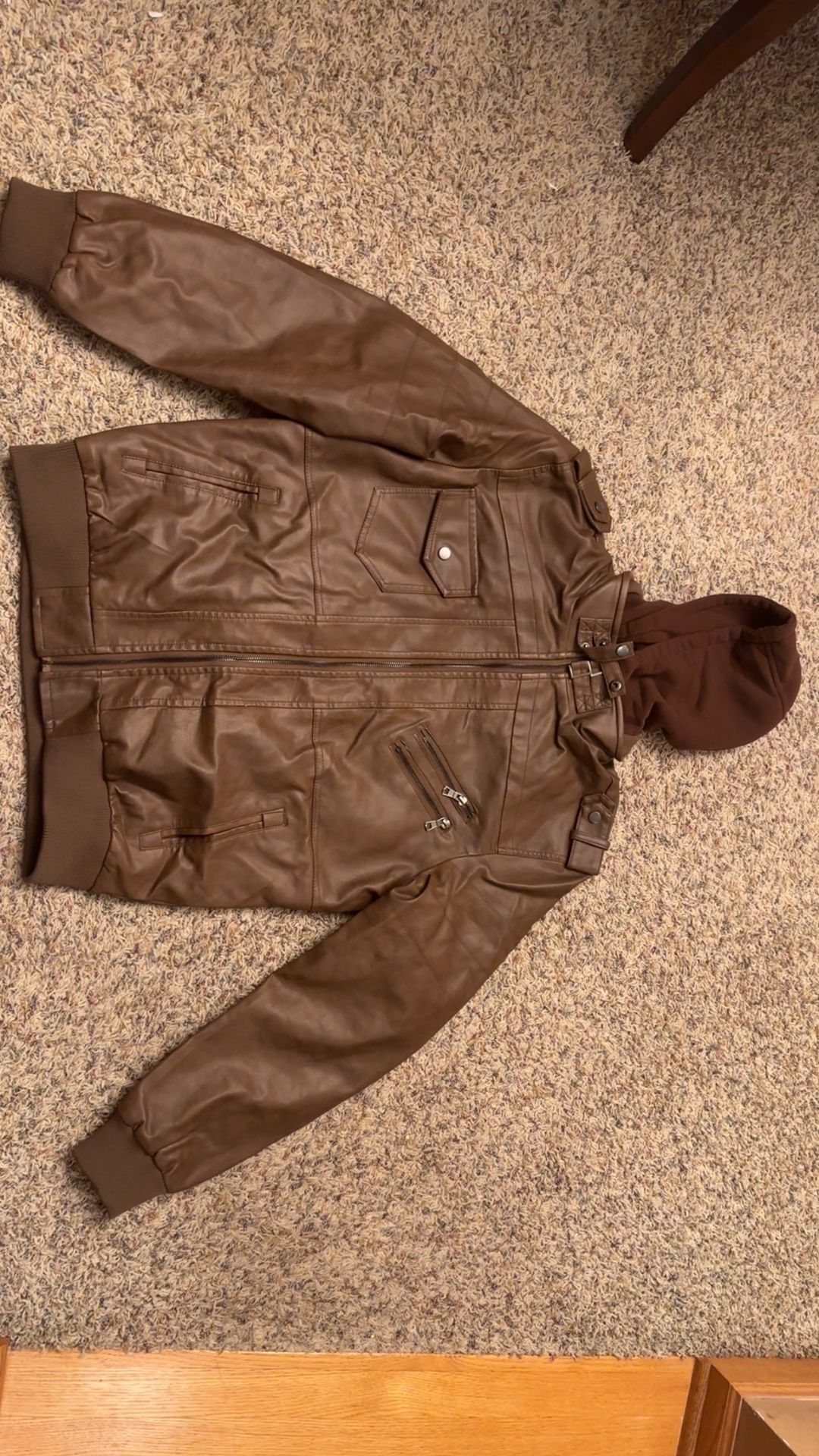 Brown leather jacket for Men