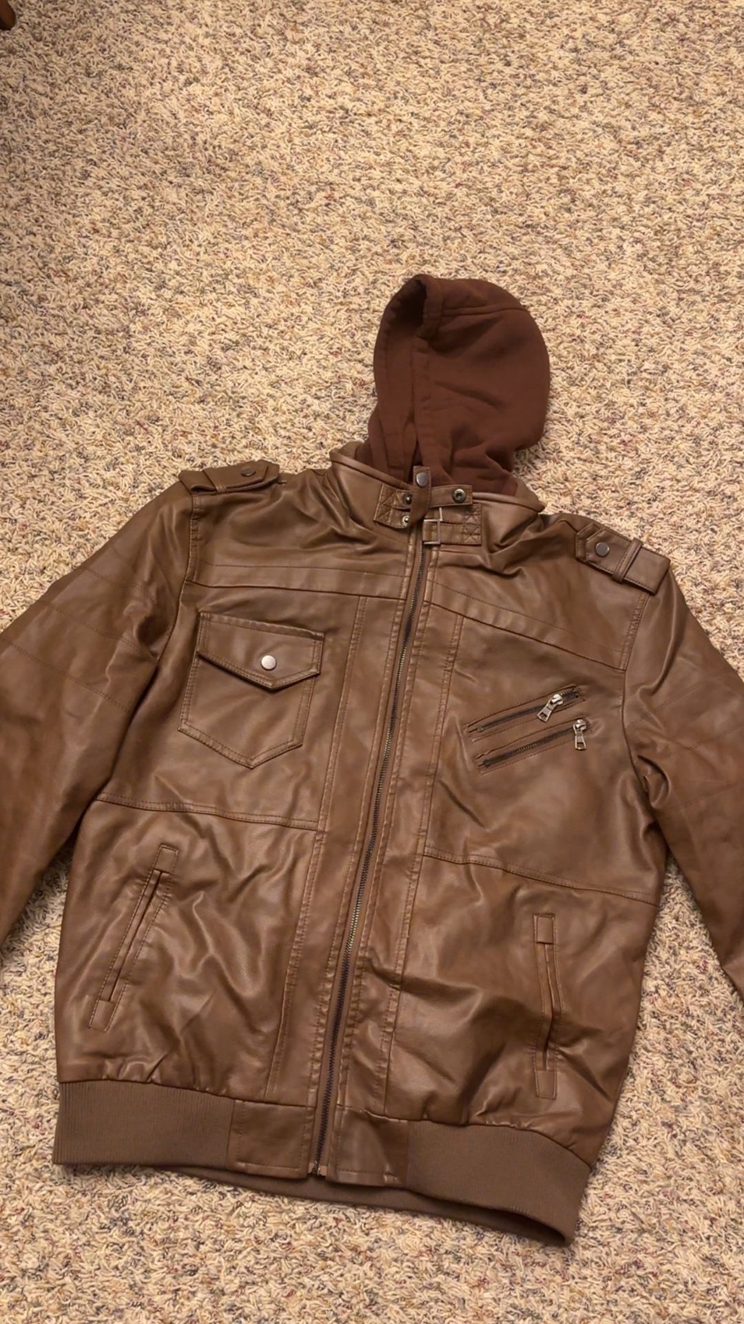 Brown leather jacket for Men - photo 2